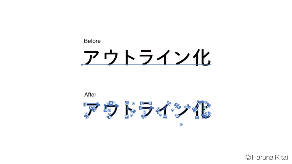 フォントをアウトライン化する方法を解説 イラレで文字をパス化するには With Graphic 北井陽菜公式ホームページ